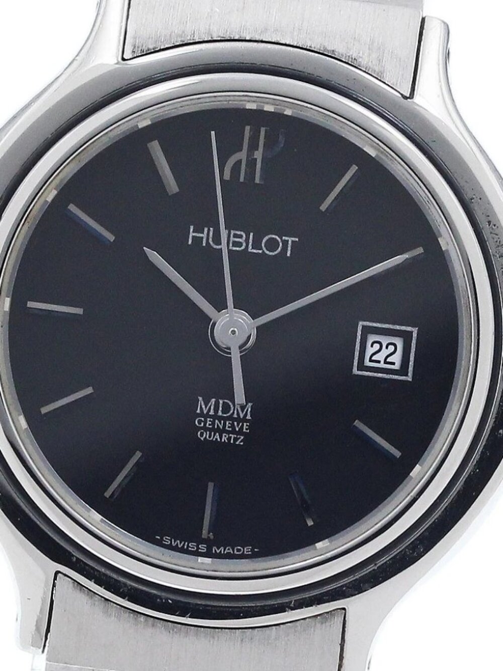 HUBLOT MDM Classic 139.11.1 Hunter Case Date Black Dial Quartz Ladies _946978